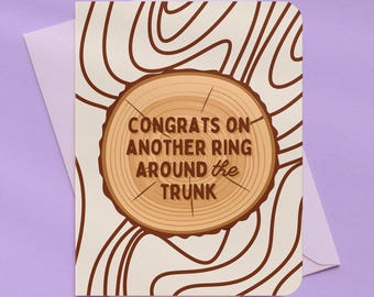Another Ring Around The Trunk Parent Anniversary Card | A2 Size 330 GSM Ultra Thick Cardstock