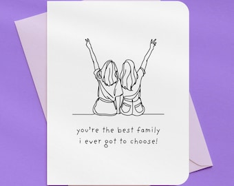 Best Chosen Family Just Because Friendaversary Card | A2 Size 330 GSM Ultra Thick Cardstock