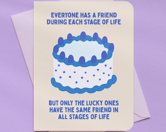 Stages of Life Childhood Friendship Birthday Card | A2 Size 330 GSM Ultra Thick Cardstock