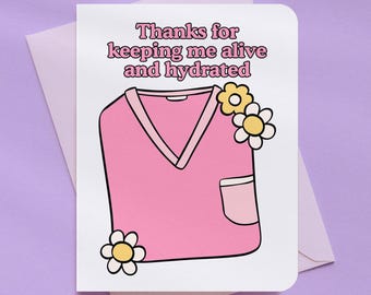 Keeping Me Alive Appreciation Thank You Card | A2 Size 330 GSM Ultra Thick Cardstock