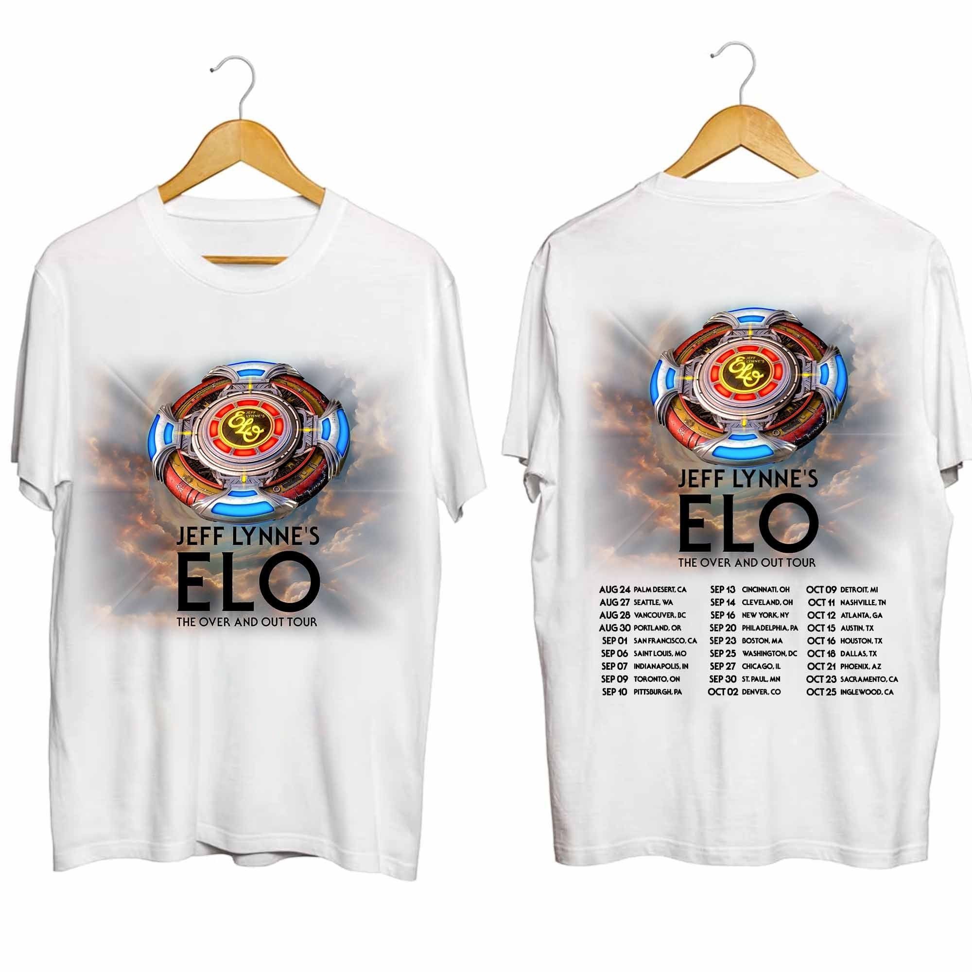 Jeff Lynne's ELO Over and Out FINAL Tour 2024 Shirt, Jeff Lynne's Elo 2024 Concert