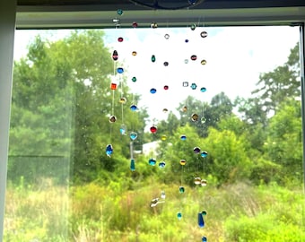 Multi-colored Handmade Beaded Suncatcher