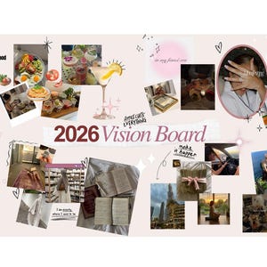 2026 Vision Board – Editable Canva Template – New Year Goals ...