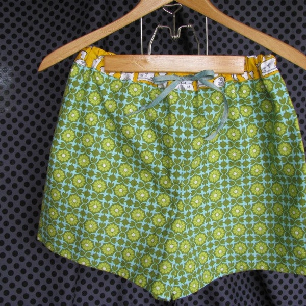 CLEARANCE SALE Women's or Teen GirlPajama shorts, organic cotton - Medium ONLY