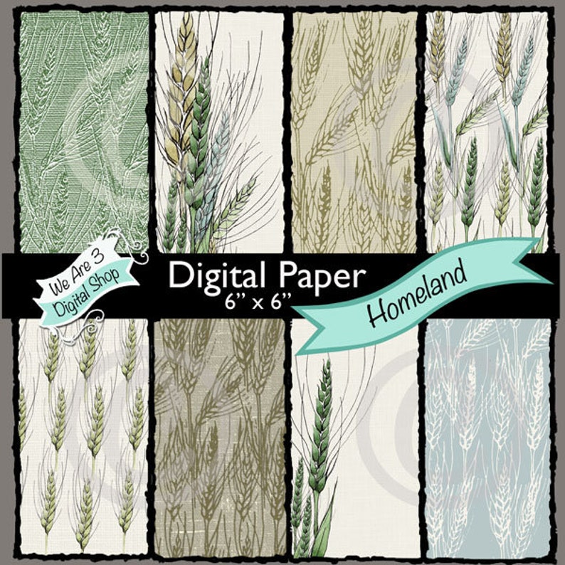 We Are 3 Digital Paper Homeland Wheat Nature Neutral image 0