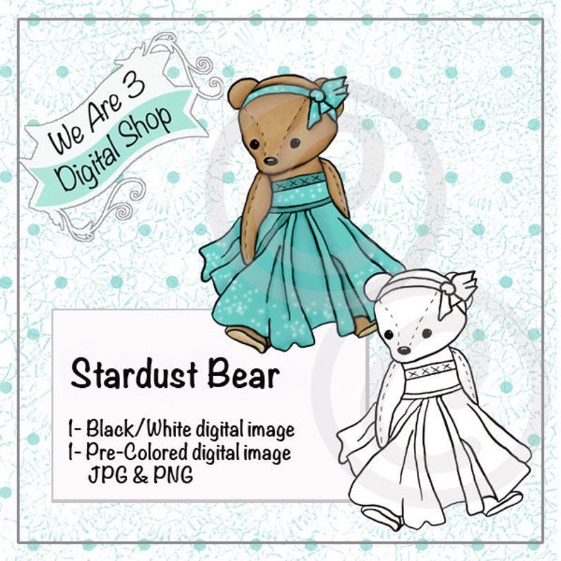 We Are 3 Digital Shop Starburst Bear Teddy Bear image 0