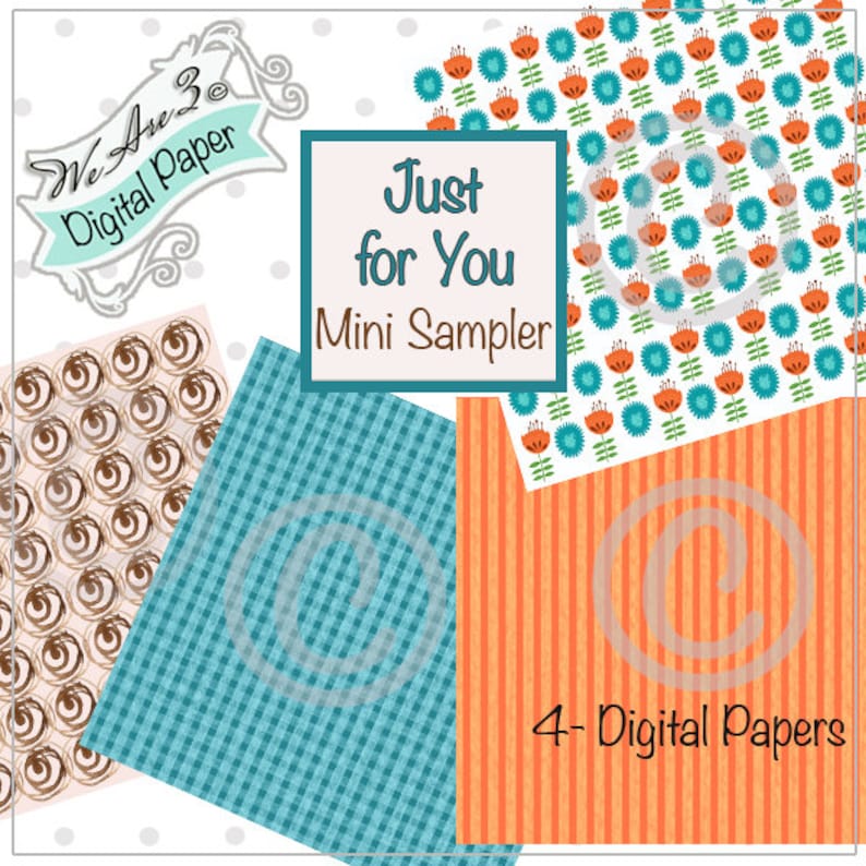 We Are 3 Digital Mini Sampler Just for You Kit and Clowder image 0