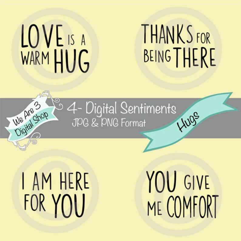We Are 3 Digital Sentiments  Hugs image 0