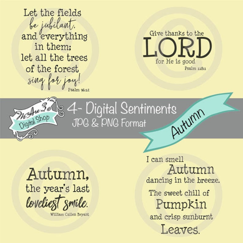 We Are 3 Digital Shop  Autumn Sentiments Scripture JPEG image 0