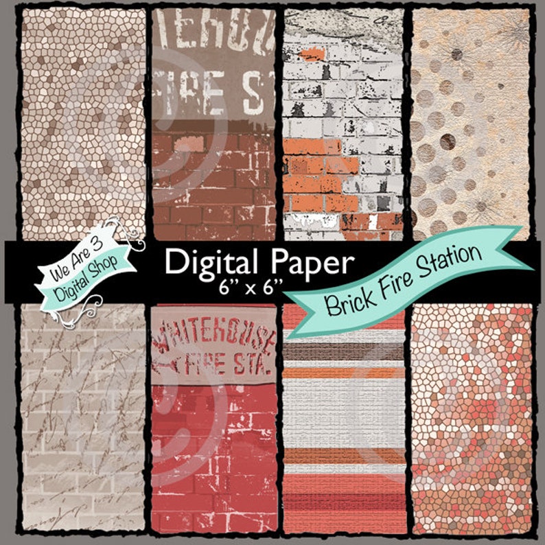 We Are 3 Digital Paper Brick Fire Station image 0