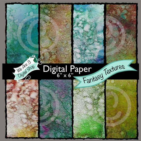Download We Are 3 Digital Paper Fantasy Texture Fairy Alcohol Ink Etsy