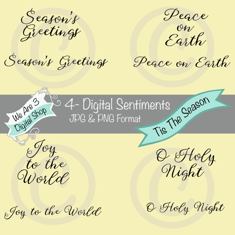 We Are 3 Digital Sentiments  Tis The Season Christmas image 0