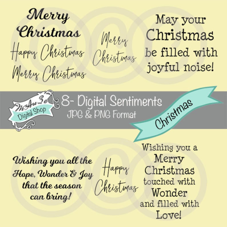 We Are 3 Digital Sentiments  Christmas Greetings JPEG PNG image 0