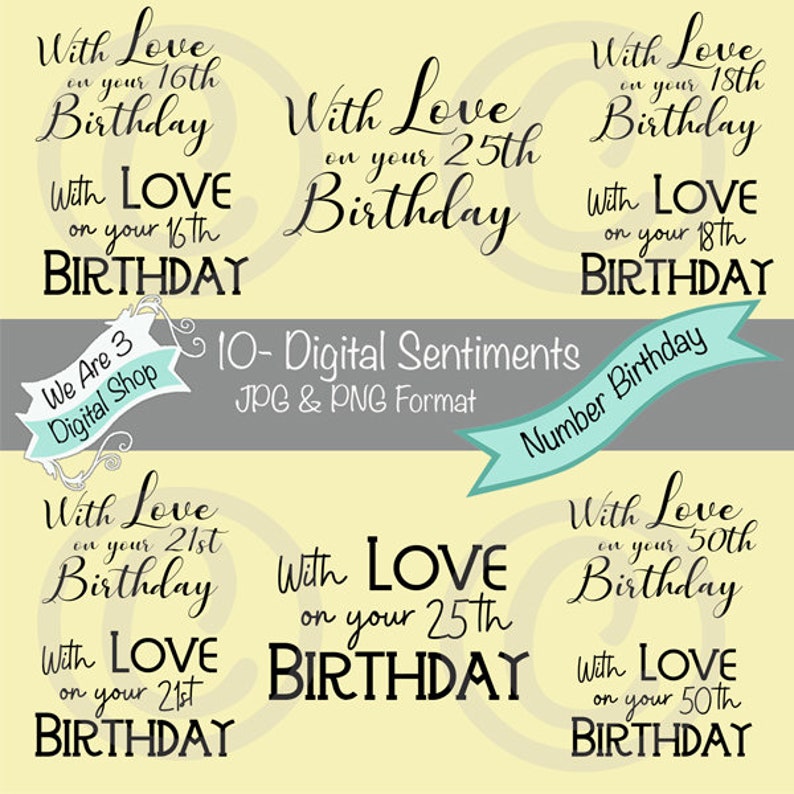 We Are 3 Digital Sentiments  Number Birthday 16th 18th image 0