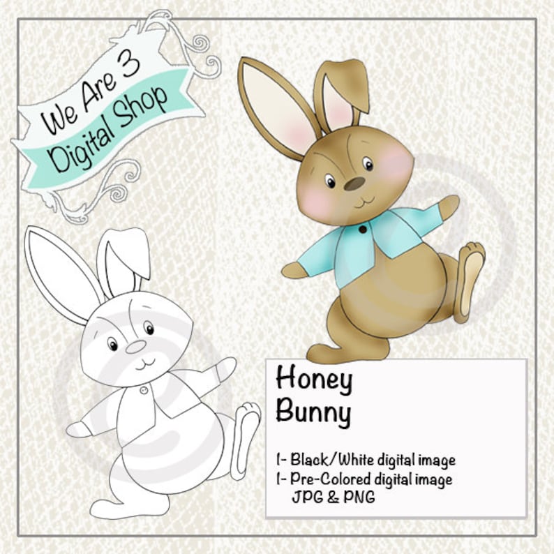 We Are 3 Digital Shop  Honey Bunny image 0