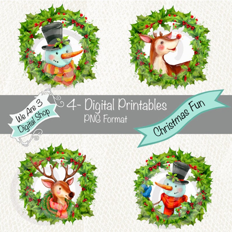 We Are 3 Digital Printables Christmas Fun Printables image 0