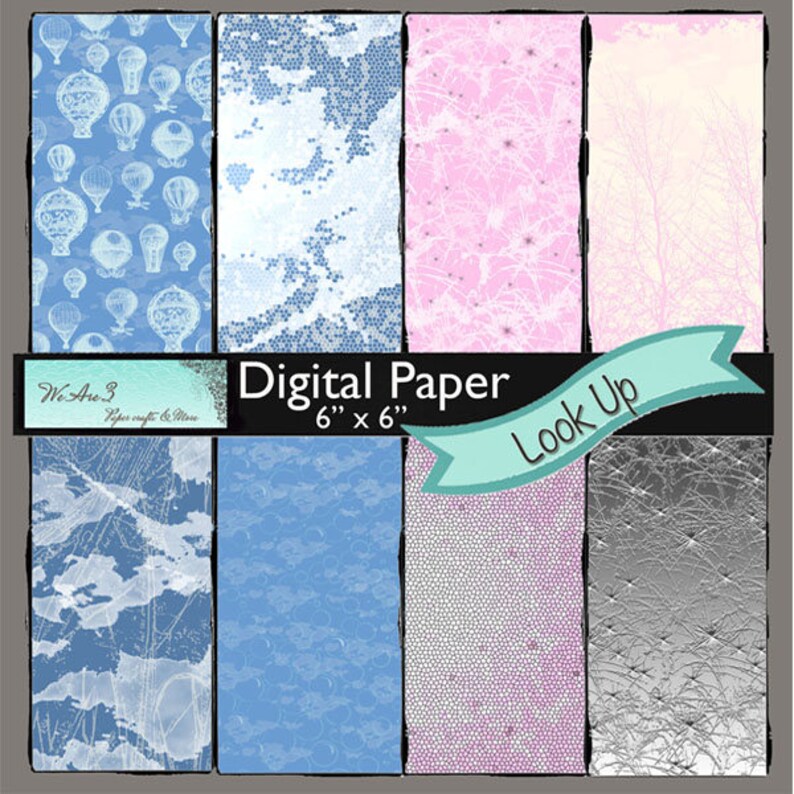 We Are 3 Digital Paper Look Up image 0