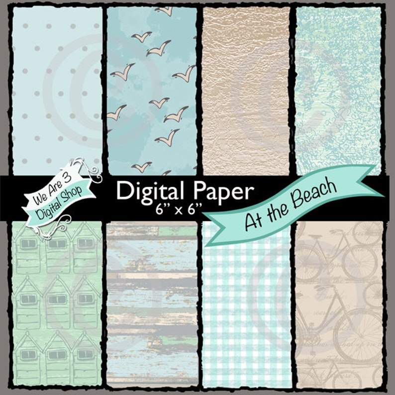 We Are 3 Digital Paper At the Beach image 0