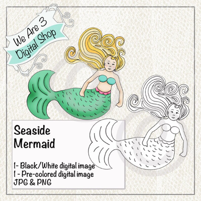 We Are 3 Digital Shop Seaside Mermaid Sea Ocean Summer image 0