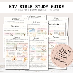 Bible Book Study Guide, Bible Study Guides, KJV Bible Study, Bible Study Gifts, Printable Scripture Study, Printable Bible Study