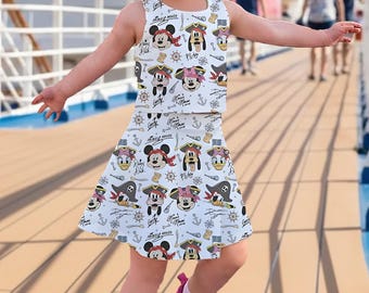 Conjunto deportivo de Mickey y sus amigos piratas de Disney, camiseta infantil de Disney, conjunto deportivo, conjunto deportivo de Disney, tejido deportivo