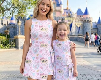 Pink Mickey Minnie Tennis Dress, Disney Kid Tennis Dress, Disney Dress, Athletic Dress, Disney Outfit