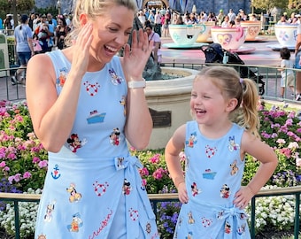 Blue Plaid Sailor Tennis Dress, Mickey Mouse Disney Cruise Skort, Nautical Castaway Cay Outfit, Wish Vacation Wear Running