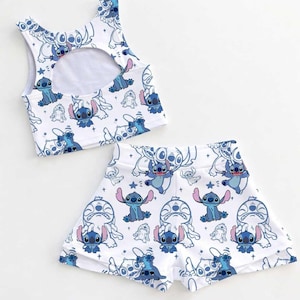 Stitch Disney Outfit, Stitch And Lilo Activewear Set, Adult Child Disney Shirt, Athletic Set, Disney Athletic Set image 2