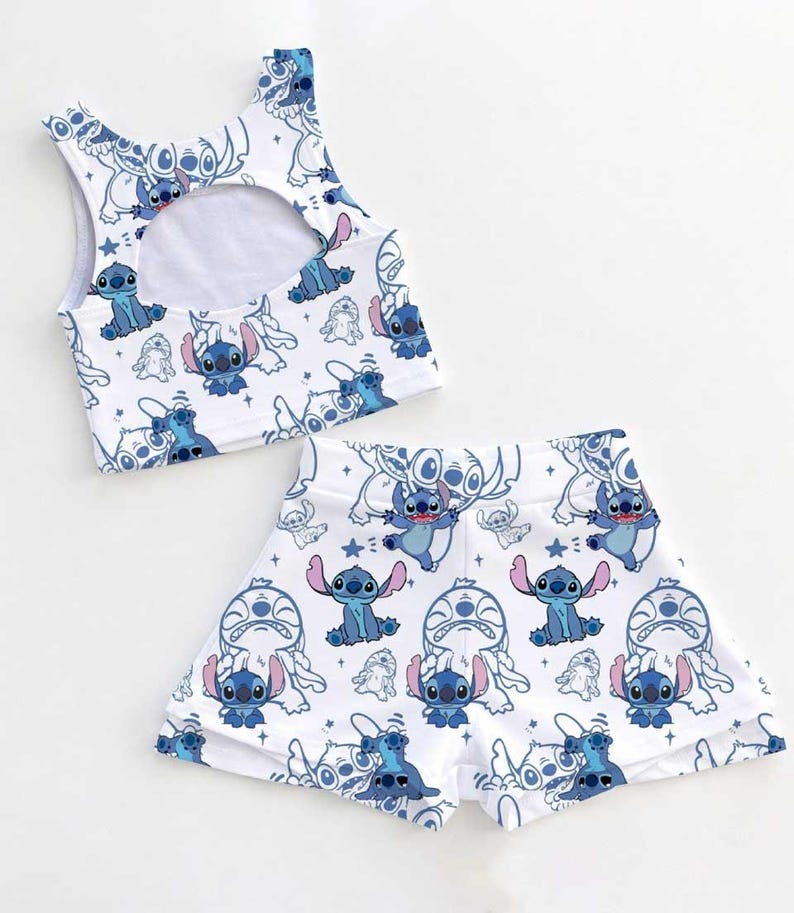 Stitch Disney Outfit, Stitch And Lilo Activewear Set, Adult Child Disney Shirt, Athletic Set, Disney Athletic Set image 2