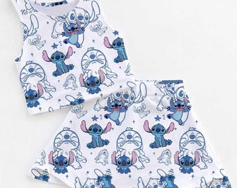 Stitch Disney Outfit, Stitch And Lilo Activewear Set, Adult Child Disney Shirt, Athletic Set, Disney Athletic Set