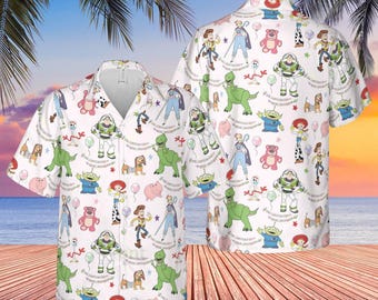 Toy Story Hawaiian Shirt, Toy Story CharactersShirt, Disney Toy Story Hawaii, Toy Story Button Up, Pixar Hawaiian Shirt, Disney Summer Shirt