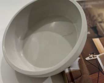 Hand-poured Cement Bowl, Minimalist Organic Catchall Decor