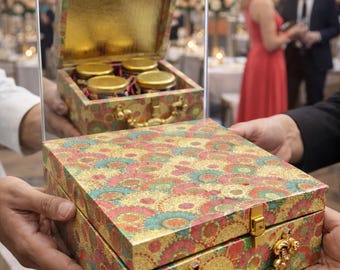 Handcrafted Dry Fruits Gift Box with Glass Jars – Luxury Occasion Present
