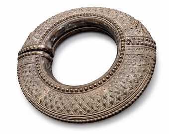 Rare Antique Tribal Bronze Kada – Handcrafted Ethnic Statement Bangle with Intricate Detailing