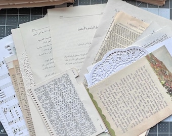 Junk Journal Ephemera Pack – Vintage Paper Bundle for Art Journals & Collage