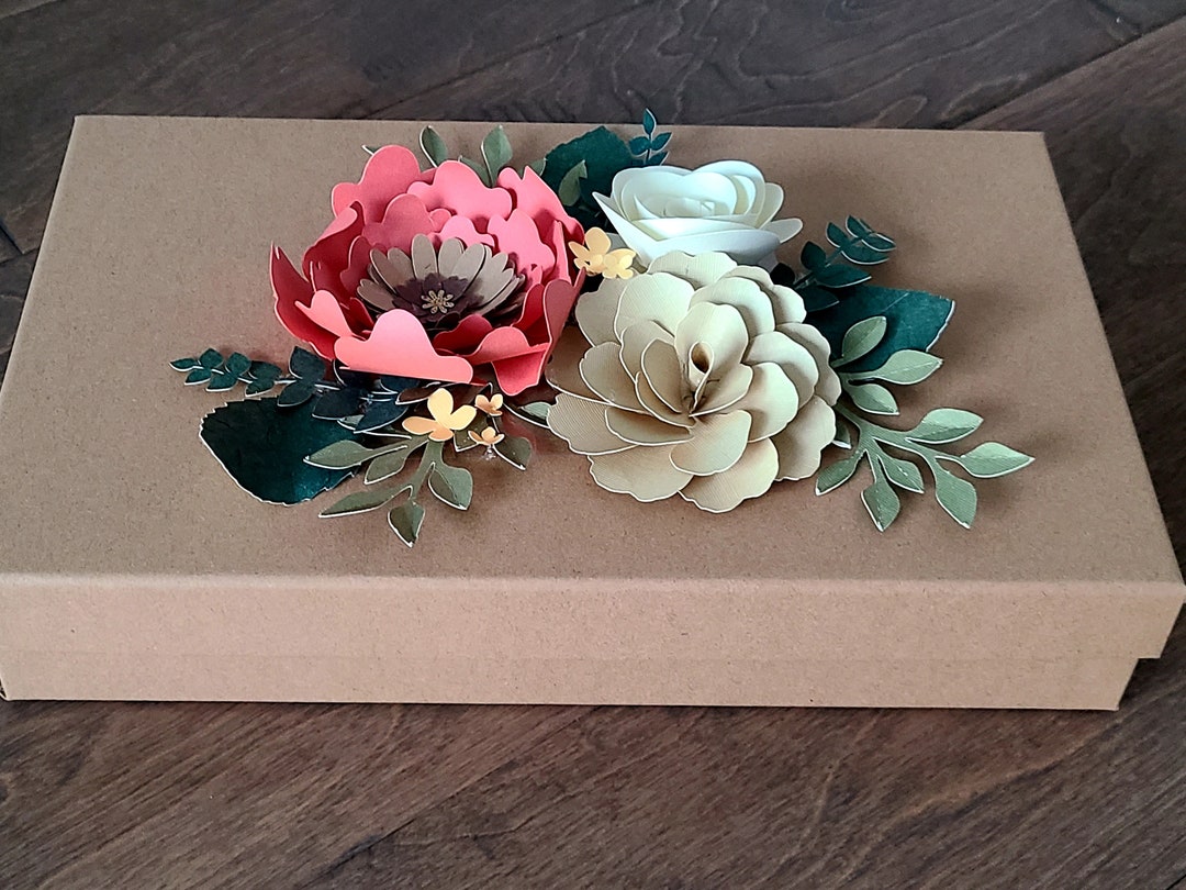 Paper Flower Gift Topper Etsy