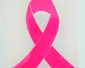 Heat Transfer Vinyl, Hot Pink Breast Cancer Awareness Ribbon - 15% PROCEEDS DONATED