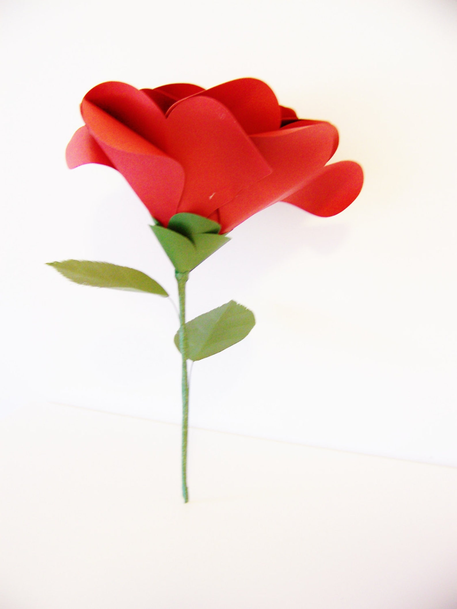 Large Red Paper Rose Etsy