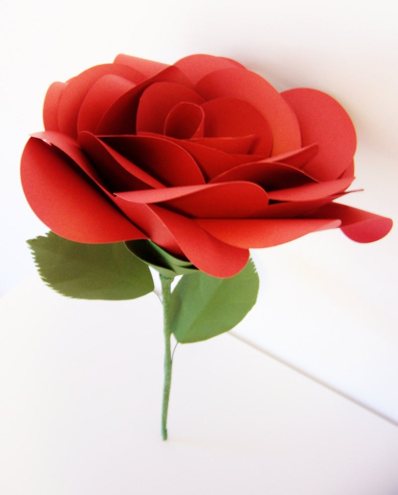 Large Red Paper Rose