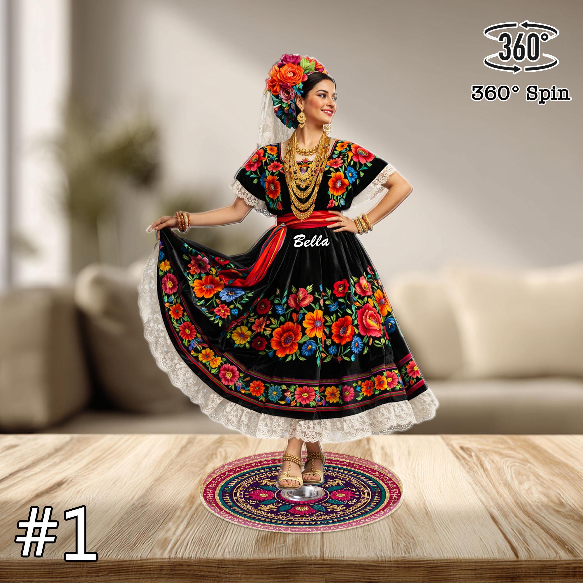 white christmas dresses Mexican Women's Tehuana Dress Cadenilla Stitch True Vintage Frida Kahl main image 1