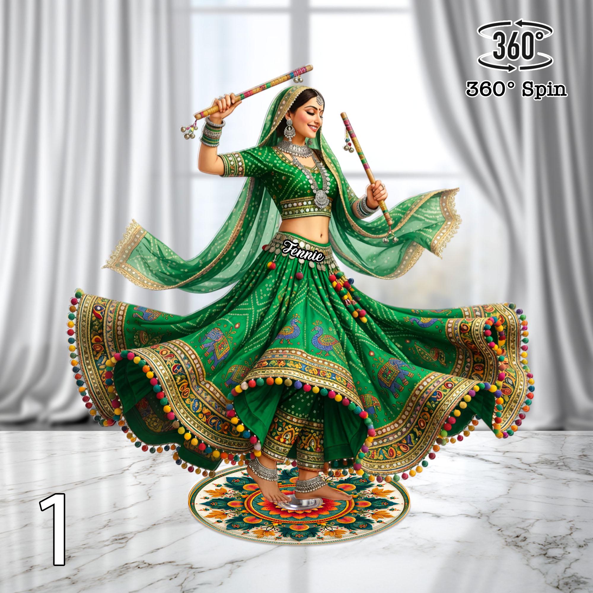 knee length dresses for ladies Girls Traditional Gujarati Garba Dandiya Dance Costume (Chaniya, Choli –  The Dance Bible main image 0