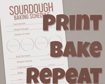 Sourdough Baking Schedule | Beginner Bread Timeline (Digital Download)