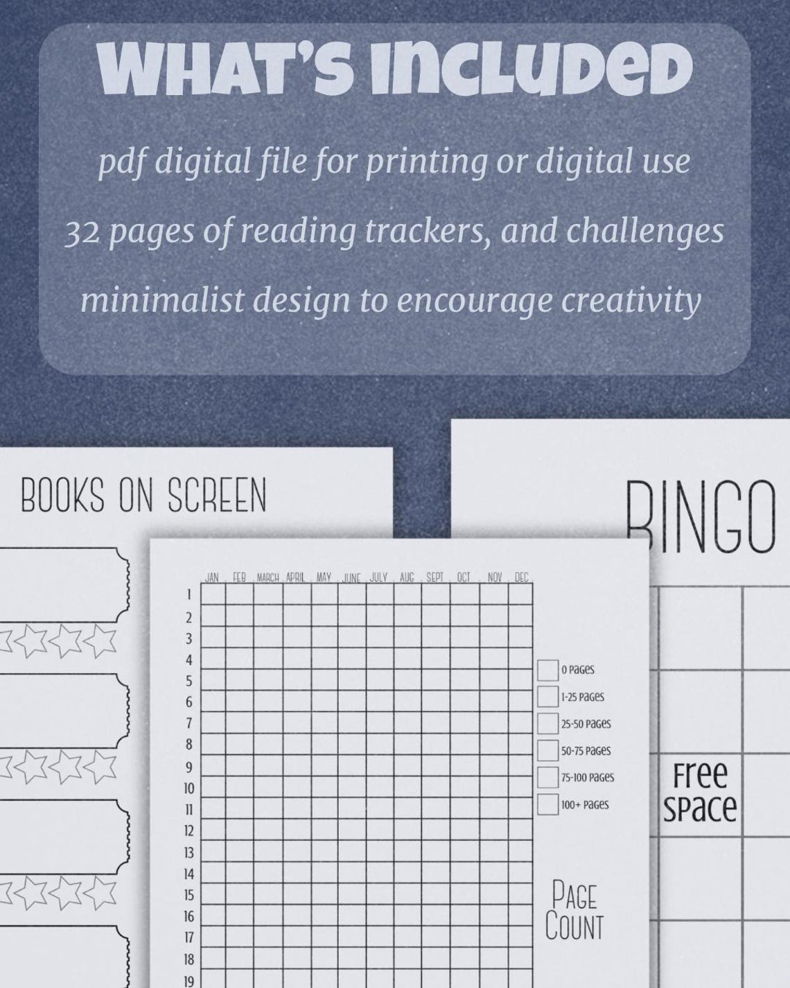 Reading Journal Printable | Book Tracker, Challenges, and Awards ...