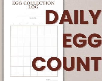 Egg Collection Log Printable | Backyard Chicken Keeper, Farm Tracker (PDF Download)