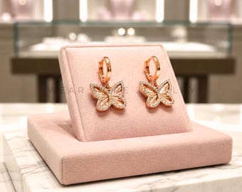 Minimal Butterfly Earrings, Butterfly Hoop Earrings, Dainty Butterfly Earrings, Butterfly Dangle Earrings