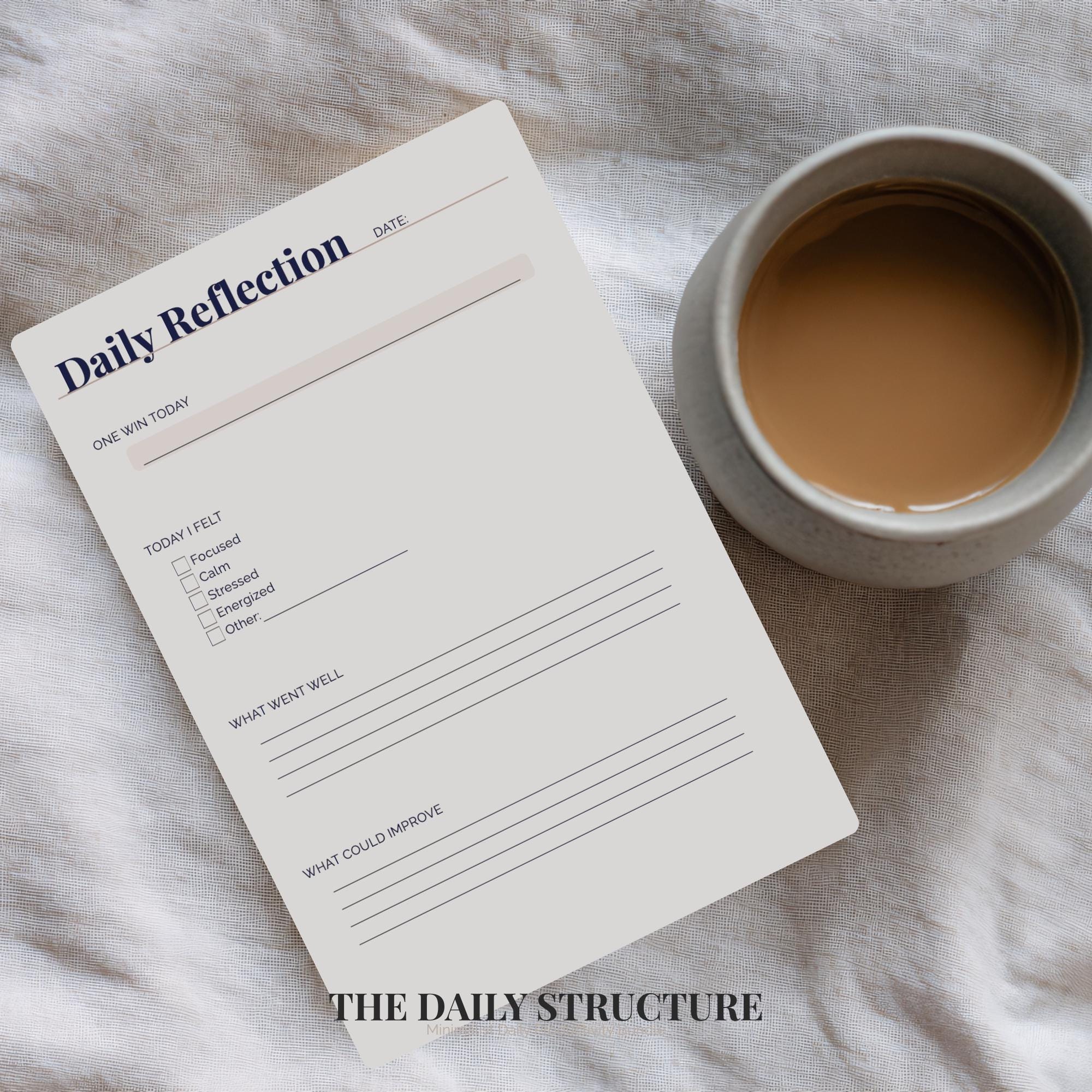 Daily Reflection Journal | Anxiety & Mood Tracker (PDF Download A4/US ...
