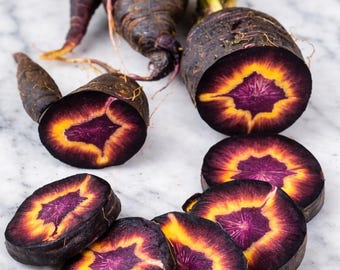 Black Nebula Carrot Seeds: Heirloom Purple Vegetable (200+ Seeds)