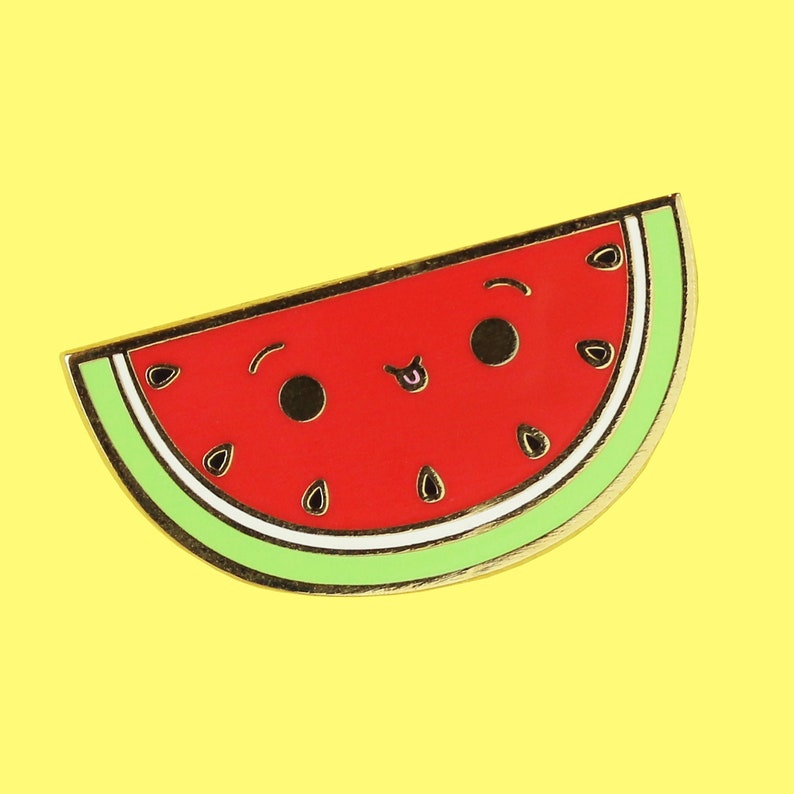 Watermelon Kawaii Hard Enamel Pin Cute Kawaii Pin Kawaii Etsy