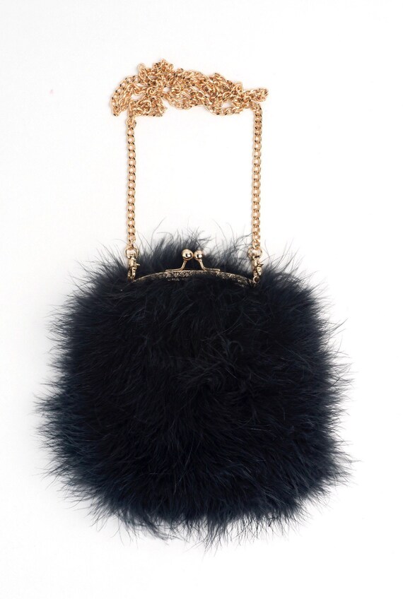 black fur clutch