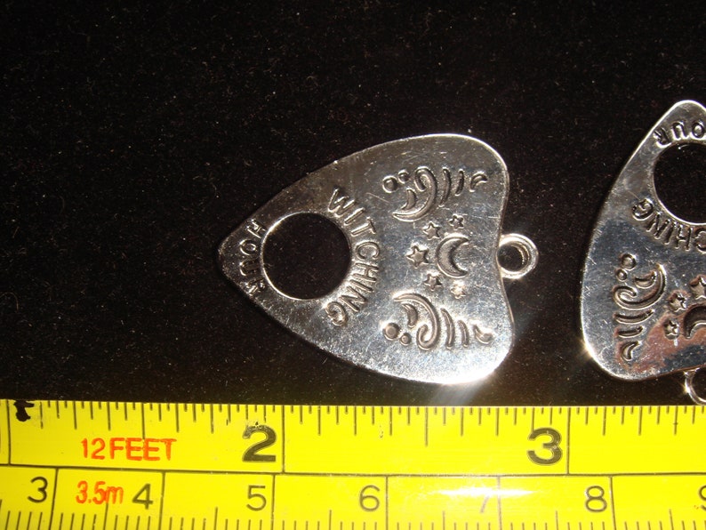 Choice of Stainless Planchette Design w Vintage Bohemian Glass Cabochon n choice of colors Necklace Oe Buy2Special